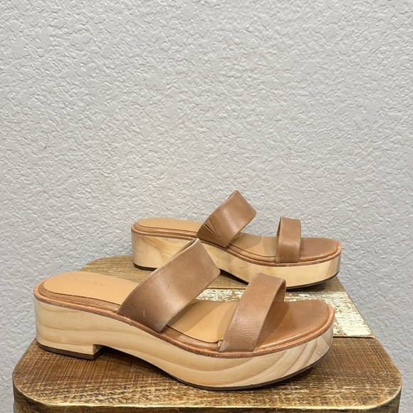Nisolo Anthropologie Ellie All Day Leather Clog Almond Size 7 - Picture 2 of 9
